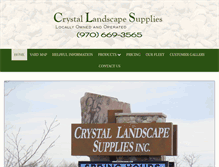 Tablet Screenshot of crystallandscapesupplies.com